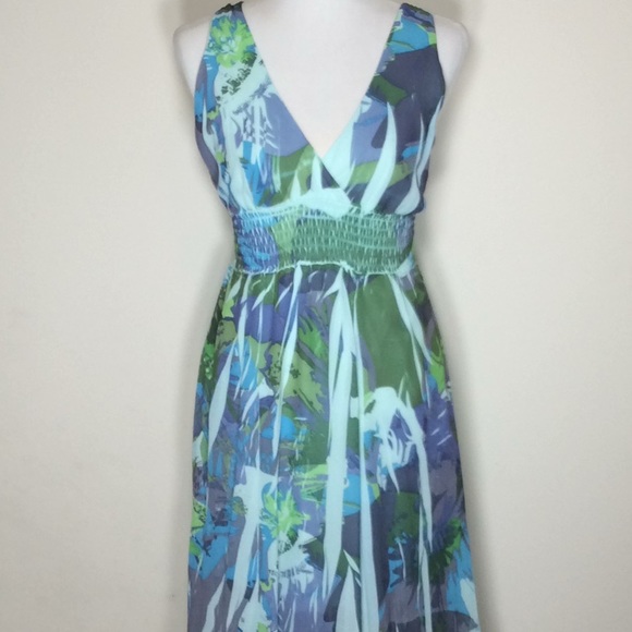 Multicolored Backless Full Length Maxi Sundress - Picture 2 of 5